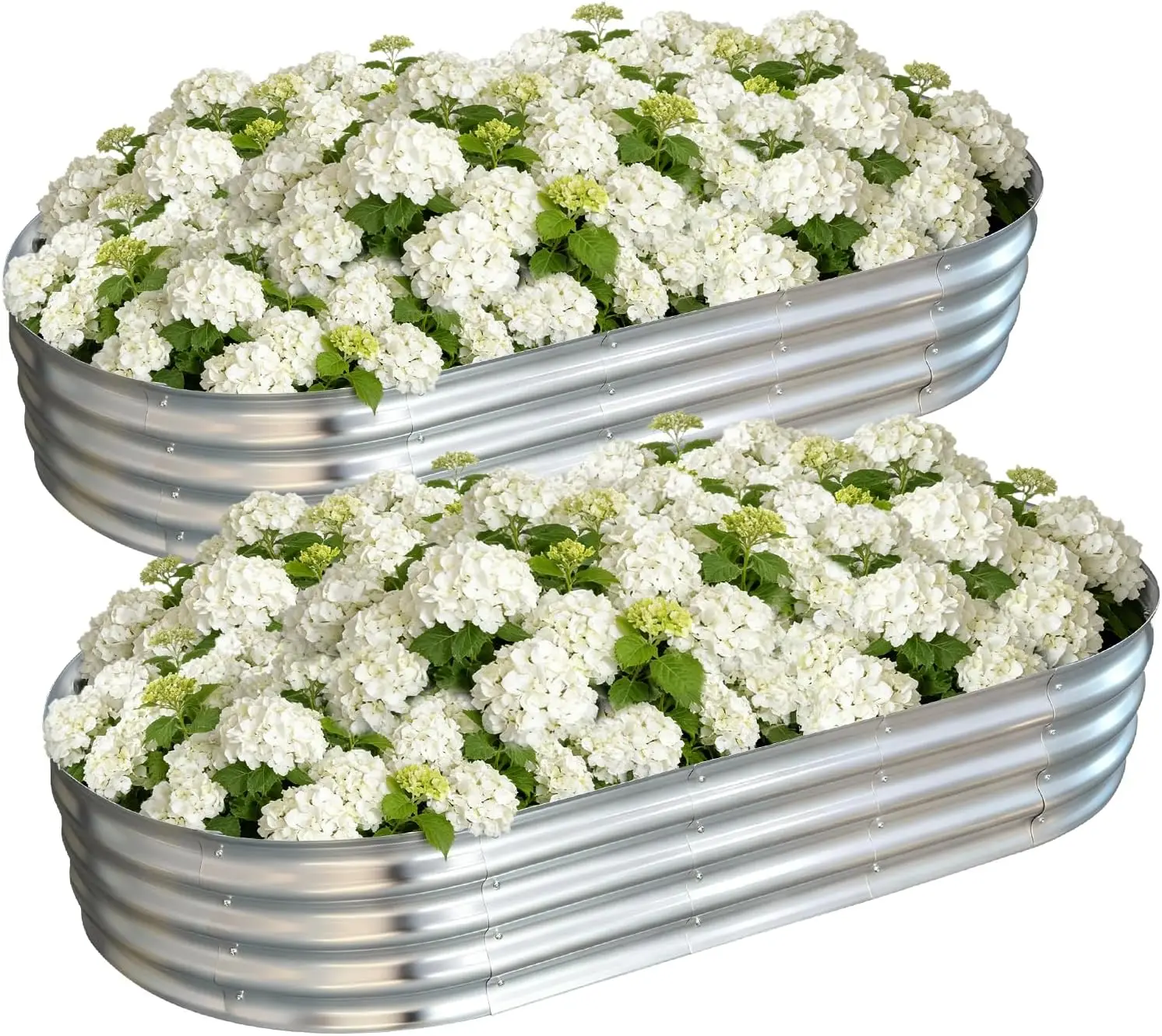 Large Galvanized Raised Garden Bed, 6x3x1ft Oval Metal Planter for Vegetables, Fruits, Flowers, Silver
Large Galvanized Raised Garden Bed, 6x3x1ft Oval Metal Planter for Vegetables, Fruits, Flowers, Silver