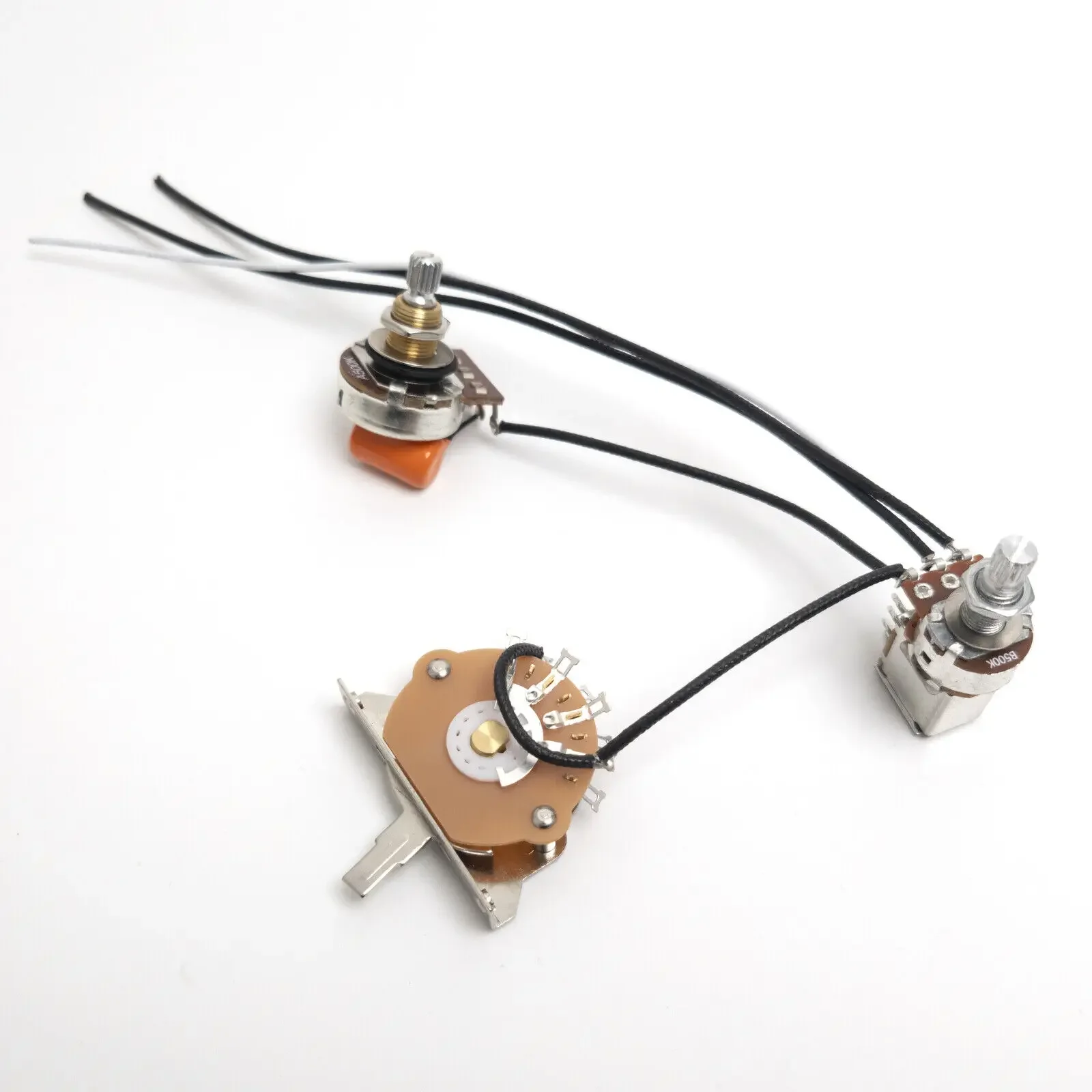 Guitar Wiring Harness Pre-Wired 500K 1T1V 3Way Push Pull Switch Wire Harness Electric guitars Replacement parts
Guitar Wiring Harness Pre-Wired 500K 1T1V 3Way Push Pull Switch Wire Harness Electric guitars Replacement parts