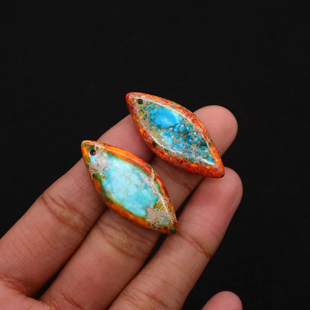 Creative Exquisite Natural Stone Polished Diamond-shaped Single-hole Colored Pattern Turquoise Pendant DIY Necklace Jewelry Gift
Creative Exquisite Natural Stone Polished Diamond-shaped Single-hole Colored Pattern Turquoise Pendant DIY Necklace Jewelry Gift