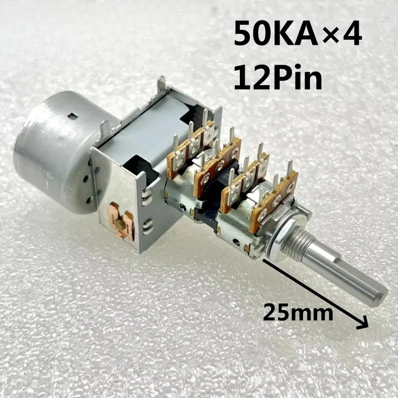 Four Layer Single Loop Rotary Potentiometer RK163 50KA 12Pin With Motor 25mm Shaft Length
Four Layer Single Loop Rotary Potentiometer RK163 50KA 12Pin With Motor 25mm Shaft Length