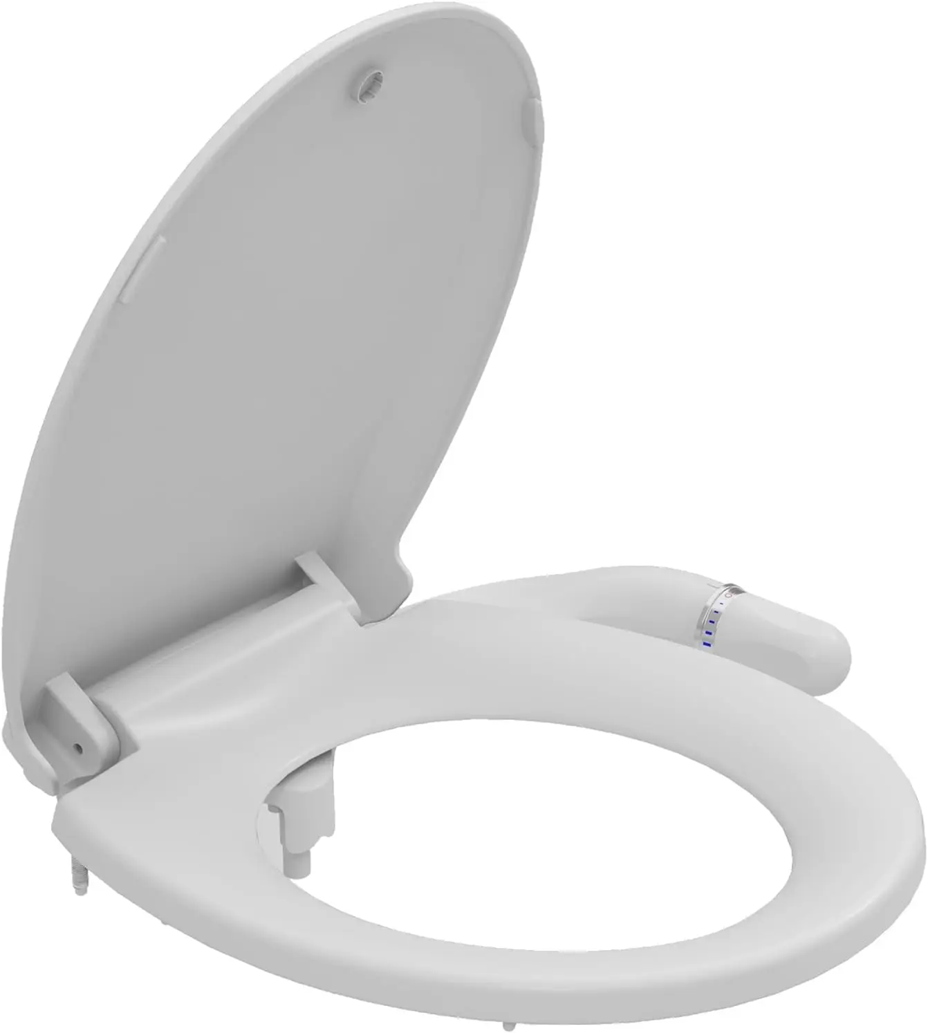 17" Round Non-Electric Bidet Toilet Seat with Self-Cleaning Nozzles, White Slow Close Attachment
17" Round Non-Electric Bidet Toilet Seat with Self-Cleaning Nozzles, White Slow Close Attachment