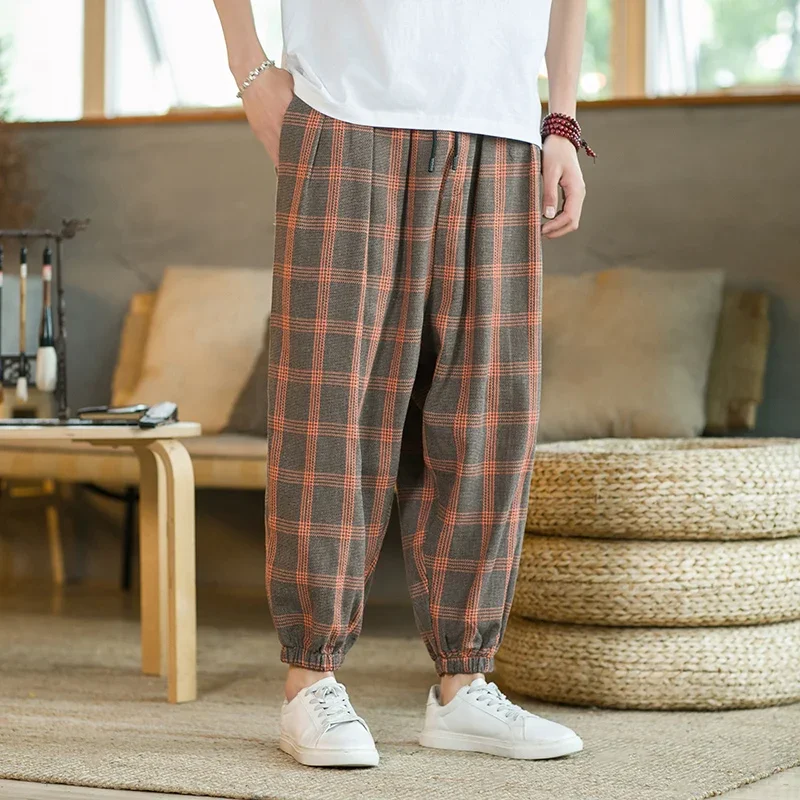 Pop Men Harajuku Loose Harem Pants Men Summer Lattice Pants Beach Joggers Cross Pants Male Vintage Chinese Style Trousers
Pop Men Harajuku Loose Harem Pants Men Summer Lattice Pants Beach Joggers Cross Pants Male Vintage Chinese Style Trousers