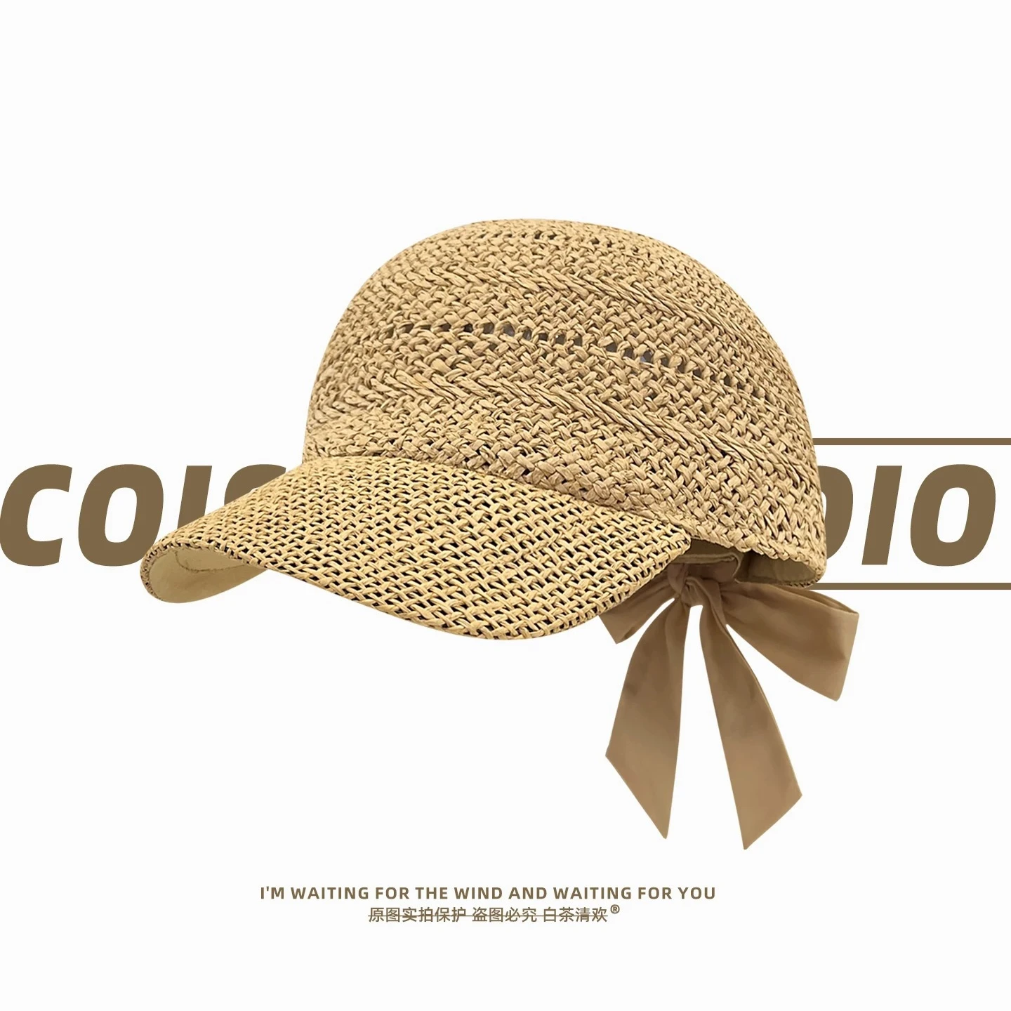 New Summer Handmade Straw Baseball Cap Women Extended Brim Breathable Sun Hat with Bow Tie Strap
New Summer Handmade Straw Baseball Cap Women Extended Brim Breathable Sun Hat with Bow Tie Strap