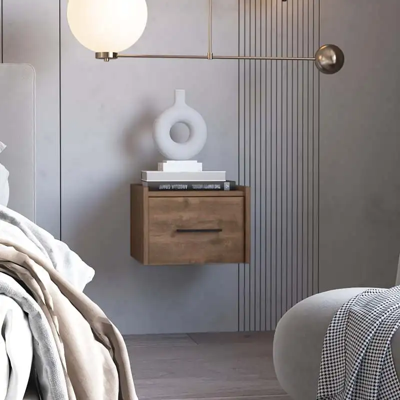 Dark Brown Wall-Mounted Floating Nightstand
Dark Brown Wall-Mounted Floating Nightstand