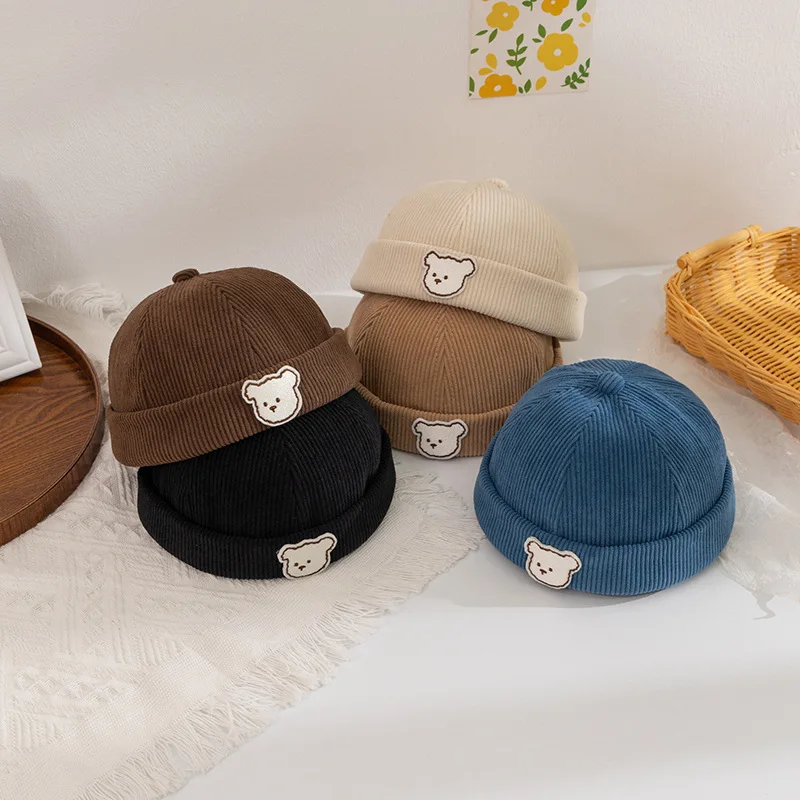 Vintage Baby Brimless Hat Autumn Winter Corduroy Warm Kids Docker Cap Solid Color Bear Adjustable Dome Beanie Landlord Hats
Vintage Baby Brimless Hat Autumn Winter Corduroy Warm Kids Docker Cap Solid Color Bear Adjustable Dome Beanie Landlord Hats