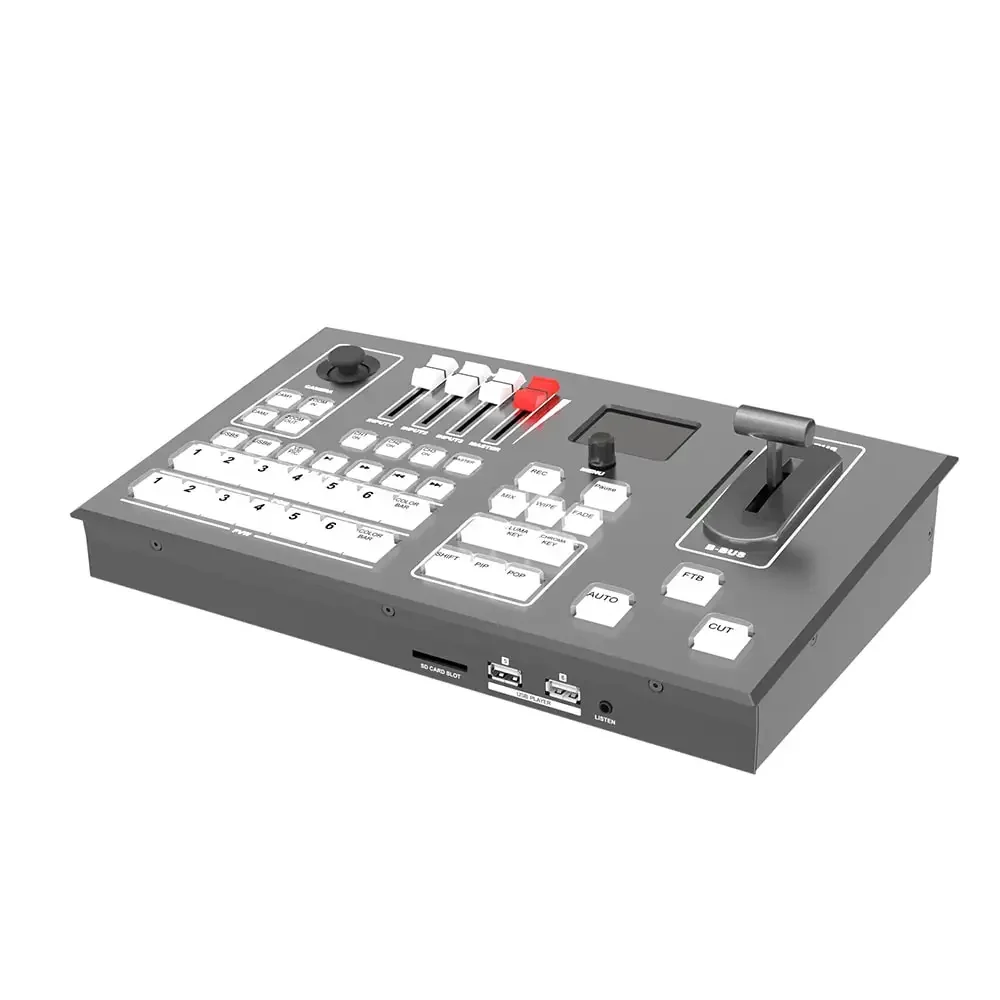 6-канальные входы, 4xSDI и 2xDVI-I HDMI VGA USB-входы, видеопереключатель, аудиомикшер
6-канальные входы, 4xSDI и 2xDVI-I HDMI VGA USB-входы, видеопереключатель, аудиомикшер