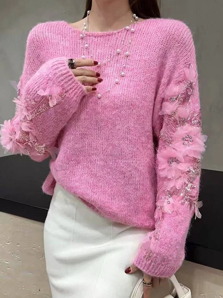 Осень-зима, новый модный универсальный свитер для женщин, свободный элегантный модный вязаный свитер с длинными рукавами и бусинами для ногтей, топ S228
Осень-зима, новый модный универсальный свитер для женщин, свободный элегантный модный вязаный свитер с длинными рукавами и бусинами для ногтей, топ S228