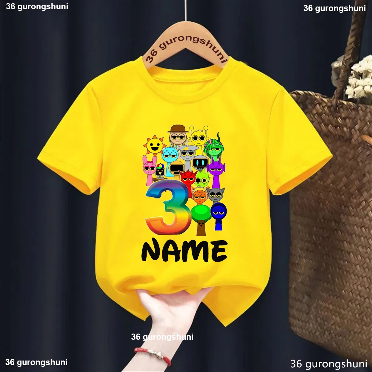 Rainbow 3th Birthday Gift Printed Tshirt For Girls/Boys Kawaii Game Sprunki Character Kids Clothes Harajuku Shirt Solid T-Shirt
Rainbow 3th Birthday Gift Printed Tshirt For Girls/Boys Kawaii Game Sprunki Character Kids Clothes Harajuku Shirt Solid T-Shirt