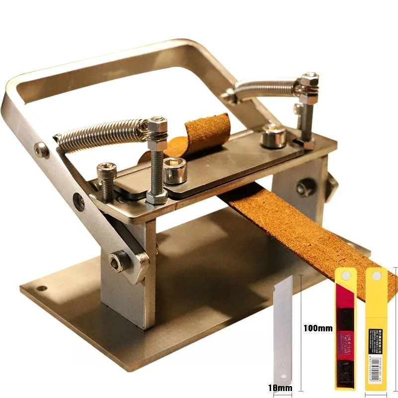 304 Stainless Steel Craft Leather Splitter Machine DIY Manual Cutting Peeler Rolling Bearing Tools +1 Box (10 Blade) 100MM*18MM
304 Stainless Steel Craft Leather Splitter Machine DIY Manual Cutting Peeler Rolling Bearing Tools +1 Box (10 Blade) 100MM*18MM