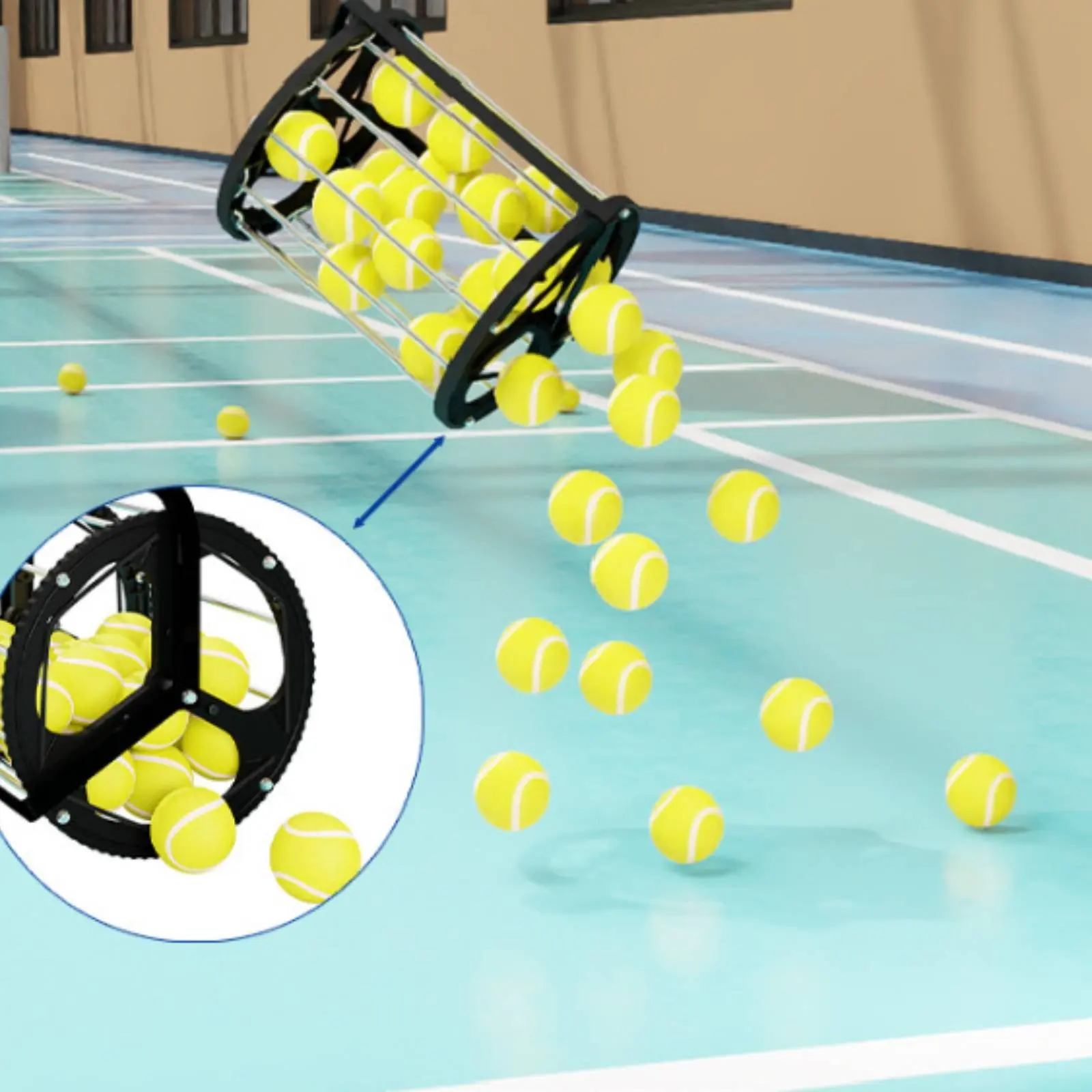 Tennis Ball Picker Training Helper Tennis Ball Collector Sports Gear High Performance Lightweight for Coaches
Tennis Ball Picker Training Helper Tennis Ball Collector Sports Gear High Performance Lightweight for Coaches