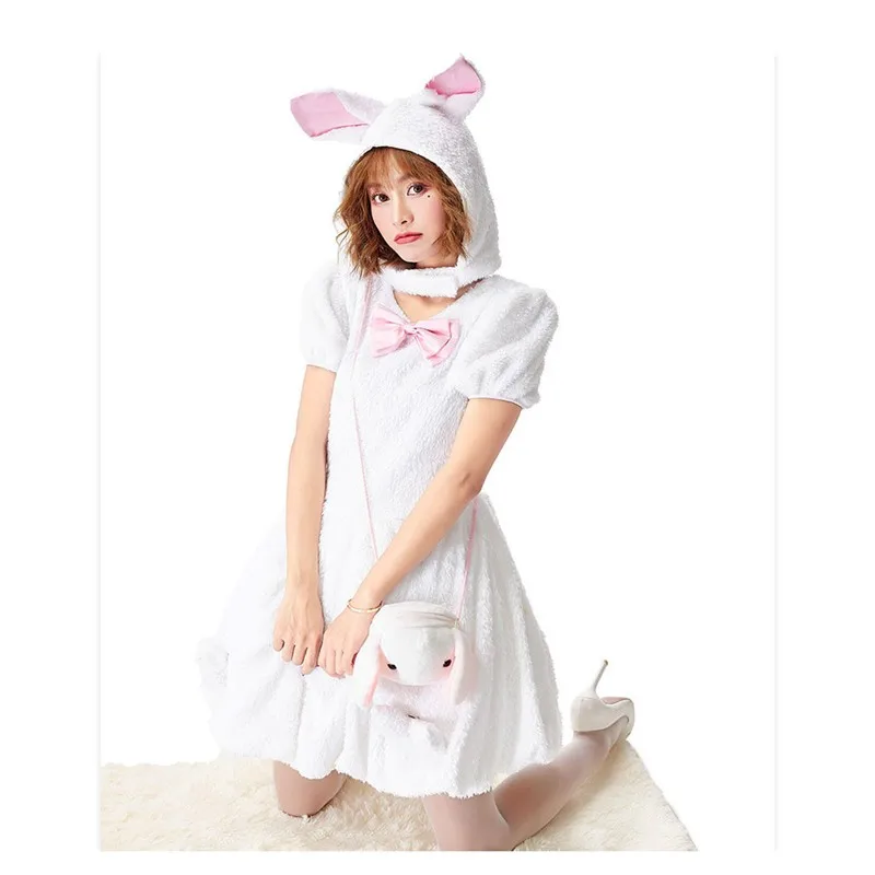Adult Halloween Animal Cosplay White Rabbit Short Skirt Cute Ear Rabbit Company Year Conference Party Costume Polyester
Adult Halloween Animal Cosplay White Rabbit Short Skirt Cute Ear Rabbit Company Year Conference Party Costume Polyester