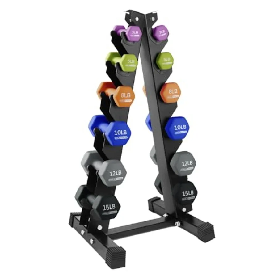 Neoprene Dumbbell Weights Set with Rack Home Gym Equipment 106 Lbs Multicolor - Portable Weighted Exercise Dumbbells for Fitnes
Neoprene Dumbbell Weights Set with Rack Home Gym Equipment 106 Lbs Multicolor - Portable Weighted Exercise Dumbbells for Fitnes