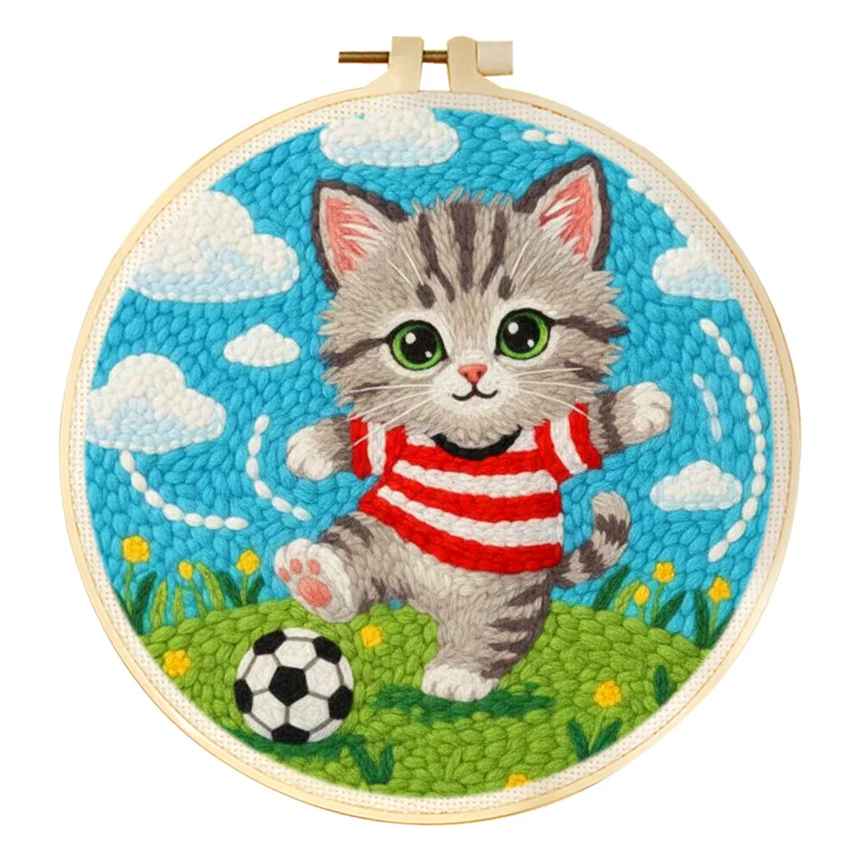RUOPOTY Punch Needle Kit Handmade Easy Football And Grey Cat Crafts For Adults Animal Embroidery Punch Needle Kit Painting
RUOPOTY Punch Needle Kit Handmade Easy Football And Grey Cat Crafts For Adults Animal Embroidery Punch Needle Kit Painting