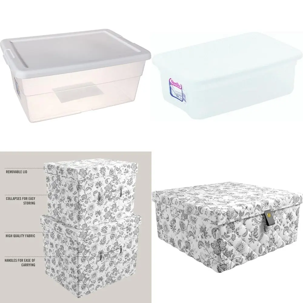 Прозрачные пластиковые коробки для хранения, емкость 16 литров, белая крышка, набор из 2 шт., идеально подходят для домашней организации
Прозрачные пластиковые коробки для хранения, емкость 16 литров, белая крышка, набор из 2 шт., идеально подходят для домашней организации