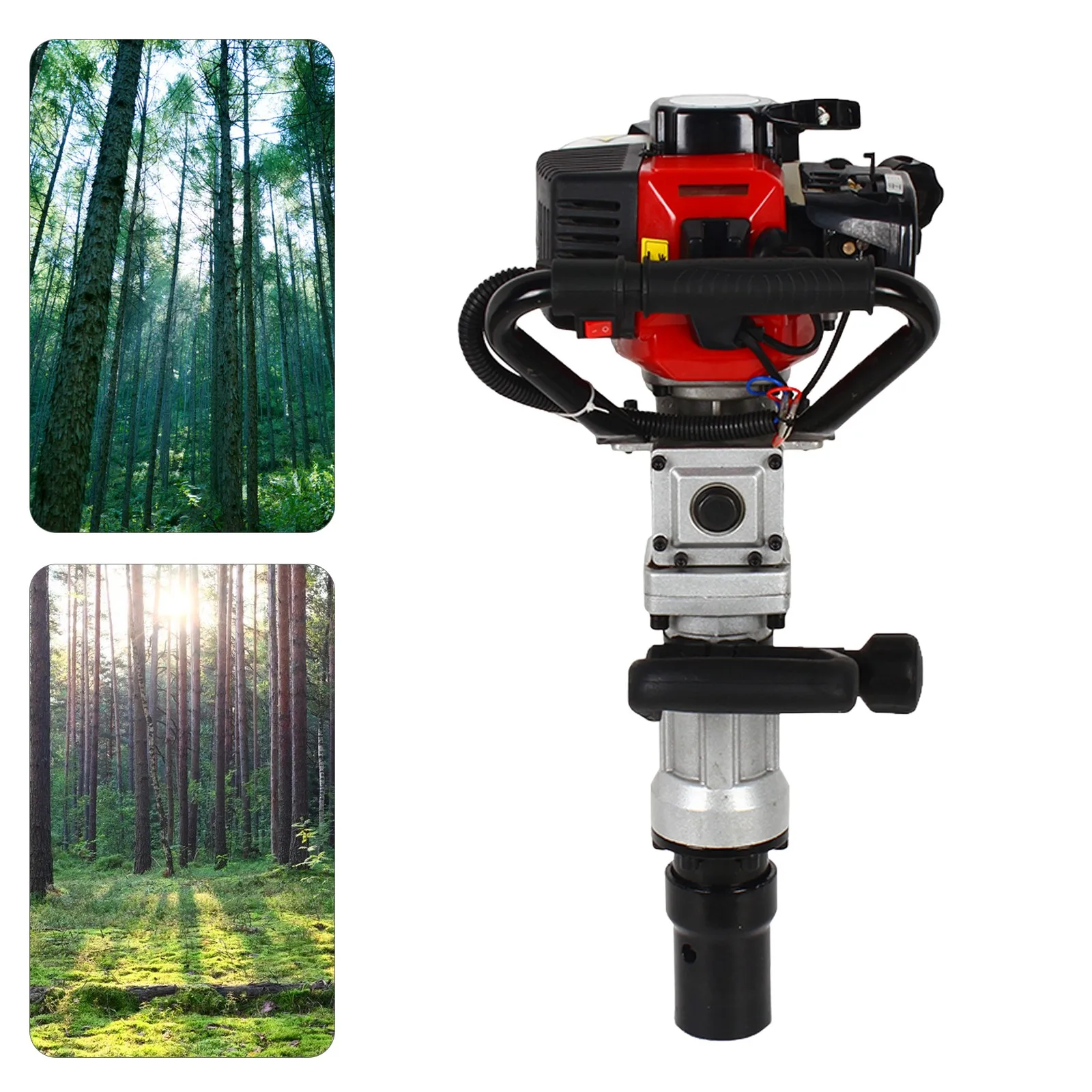 32.7CC 2-Stroke Gas T-Post Driver, 1900W Heavy Duty Gasoline Pile Driver for Farm Fence Stake Installation
32.7CC 2-Stroke Gas T-Post Driver, 1900W Heavy Duty Gasoline Pile Driver for Farm Fence Stake Installation