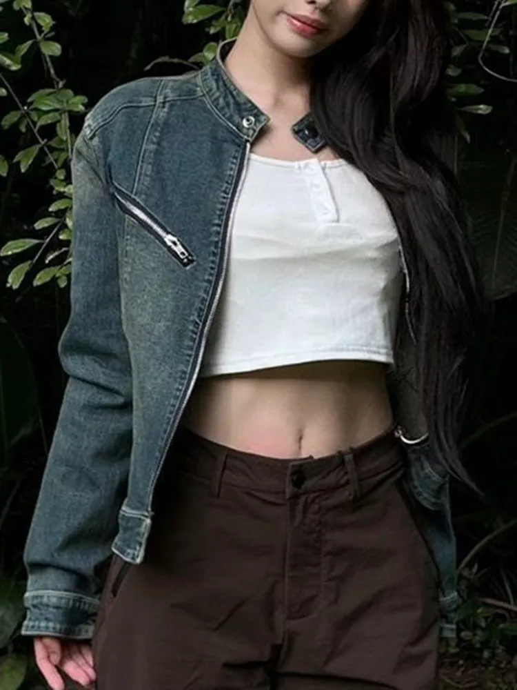 Retro American Slim Fit Short Denim Jacket Women's Spring Autumn Popular Slimming Sexy Girl Jacket Top Straight Tube Model
Retro American Slim Fit Short Denim Jacket Women's Spring Autumn Popular Slimming Sexy Girl Jacket Top Straight Tube Model