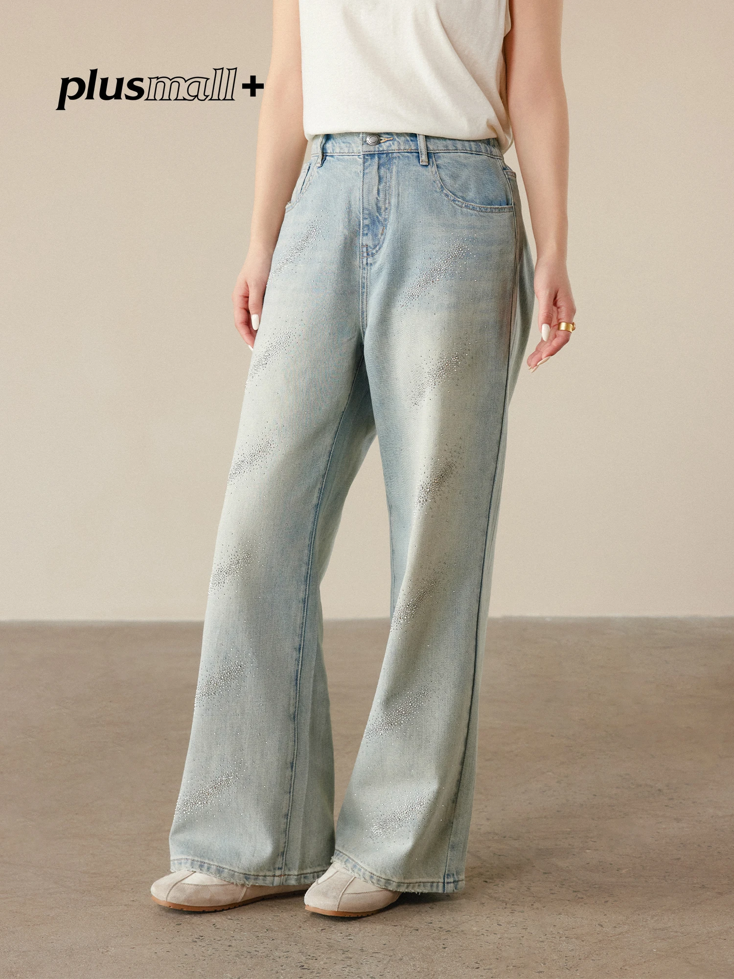 Plusmall Light Wash Straight Leg Micro Stretch Denim Jeans Women's Pear Shape Spring Summer Casual Fashion plus Size
Plusmall Light Wash Straight Leg Micro Stretch Denim Jeans Women's Pear Shape Spring Summer Casual Fashion plus Size