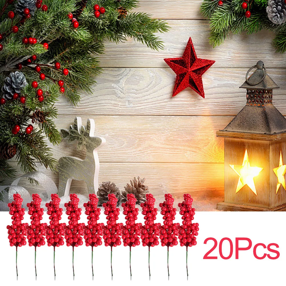 Artificial Red Berries Stems Plastic Christmas Holly Berries Branches DIY Xmas Tree Ornaments New Year Party Decor Gifts
Artificial Red Berries Stems Plastic Christmas Holly Berries Branches DIY Xmas Tree Ornaments New Year Party Decor Gifts