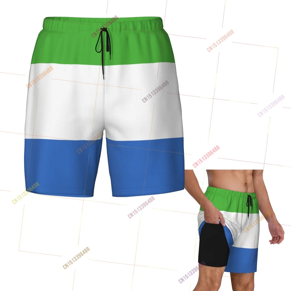 2026 Sierra Leone Flag Top Print 3D Mens Swimming Trunks Hawaiian Bathing Beach 2 in 1 Quick-Dry Summer Swim Shorts With Pockets
2026 Sierra Leone Flag Top Print 3D Mens Swimming Trunks Hawaiian Bathing Beach 2 in 1 Quick-Dry Summer Swim Shorts With Pockets