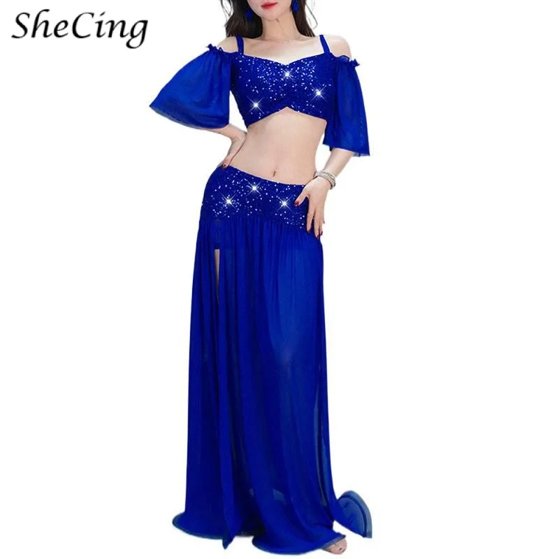 Женский восточный танец живота, блестящий топ, юбка с разрезом, тренировочный костюм для взрослых, благородная элегантная танцевальная одежда, комплект одежды для танца живота, рейв-наряд
Женский восточный танец живота, блестящий топ, юбка с разрезом, тренировочный костюм для взрослых, благородная элегантная танцевальная одежда, комплект одежды для танца живота, рейв-наряд