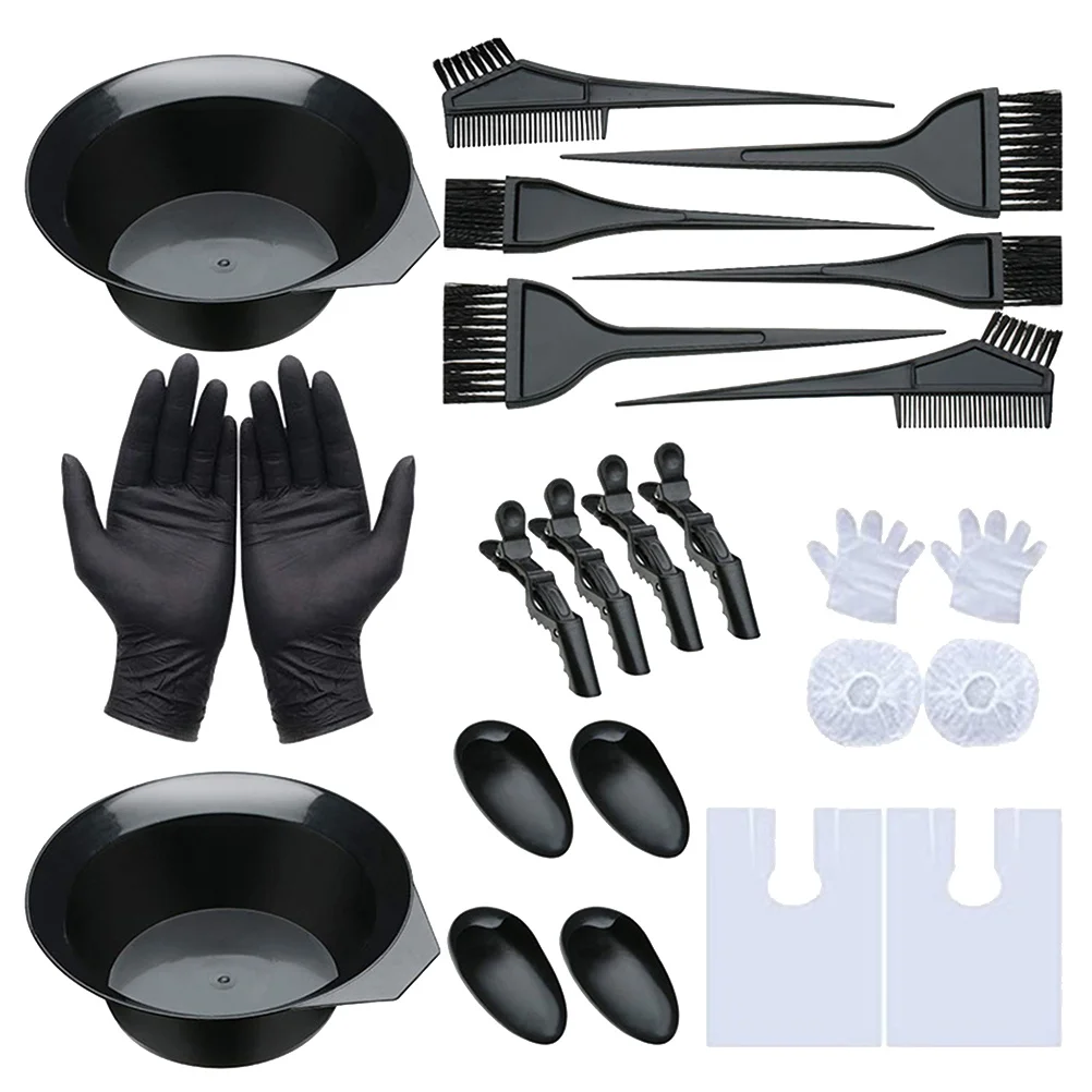 1Set Hair Dyeing Kit Essential Hair Coloring Accessories 2 Bowls 4 Brushes 4 Clips Gloves Combs Earmuffs for Professional Salon
1Set Hair Dyeing Kit Essential Hair Coloring Accessories 2 Bowls 4 Brushes 4 Clips Gloves Combs Earmuffs for Professional Salon