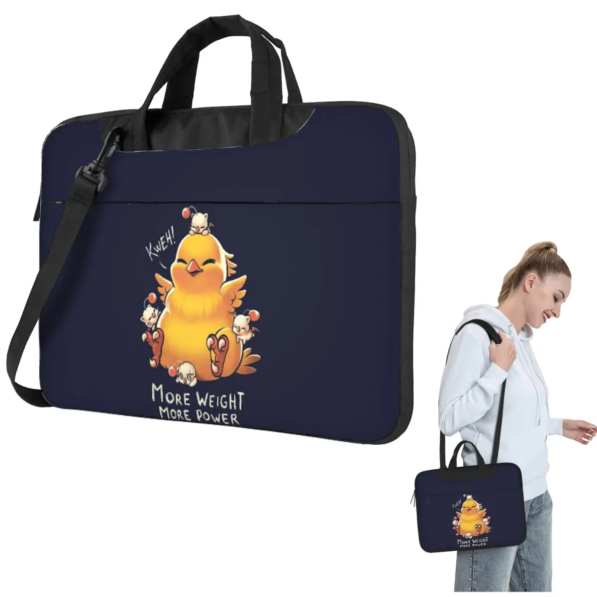 Funny Fat Chocobo - Big Power Crossbody Laptop Bag Case Computer Bag Resistant Protective Notebook Pouch for Macbook Pro
Funny Fat Chocobo - Big Power Crossbody Laptop Bag Case Computer Bag Resistant Protective Notebook Pouch for Macbook Pro