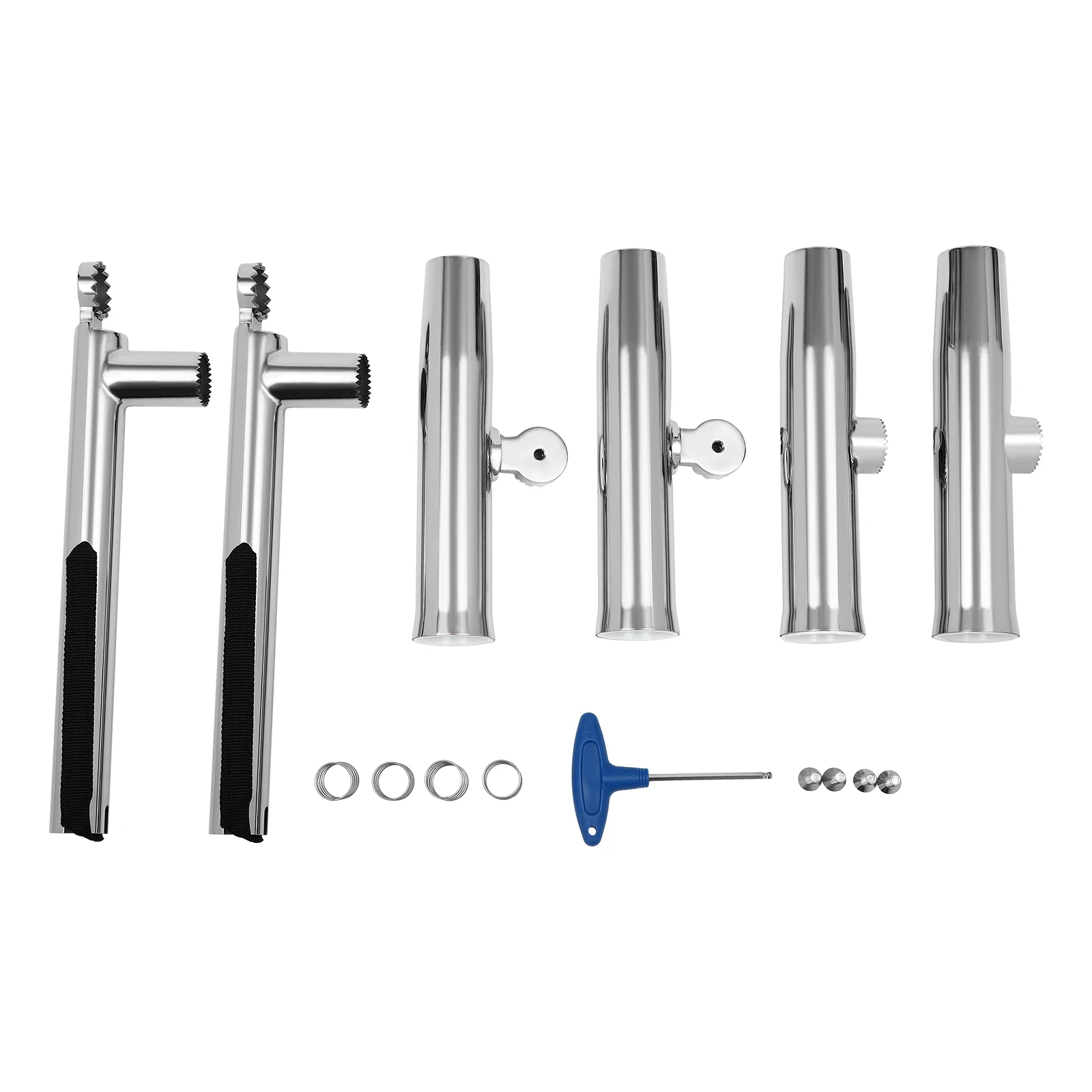 Dual Fishing Rod Holder, Polished 304 Stainless Steel Adjustable Double Head Rod Holder, Rubber Liner Plug-in Fishing Bracket for Yacht Fishing Boat Rail Mount
Dual Fishing Rod Holder, Polished 304 Stainless Steel Adjustable Double Head Rod Holder, Rubber Liner Plug-in Fishing Bracket for Yacht Fishing Boat Rail Mount