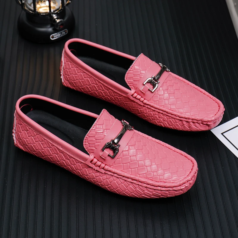 Fashion Pink Leather Casual Shoes Men Luxury Brand Men's Loafers Big Size 38-48 Lightweight Flats Social Shoe Male Driving Shoes
Fashion Pink Leather Casual Shoes Men Luxury Brand Men's Loafers Big Size 38-48 Lightweight Flats Social Shoe Male Driving Shoes