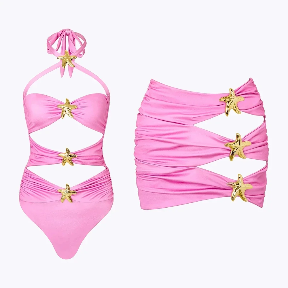 Sexy Hollow Out Women Two Piece Swimsuit Female Swimwear 2024 Starfinsh Monokini Swimming Suit Beachwear Bathing Suit
Sexy Hollow Out Women Two Piece Swimsuit Female Swimwear 2024 Starfinsh Monokini Swimming Suit Beachwear Bathing Suit