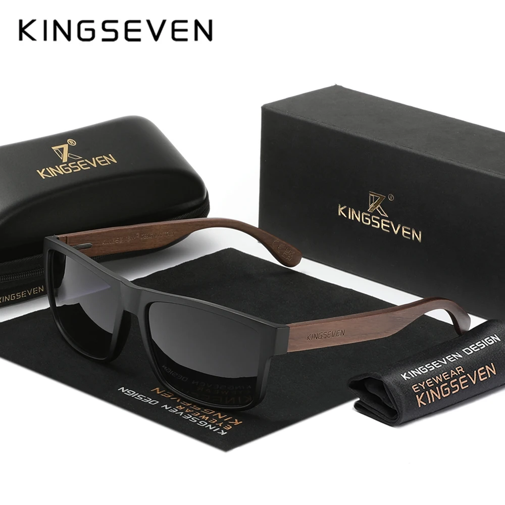 KINGSEVEN Vintage Walnut Wooden Polarized Sunglasses Men/Women UV400 Glasses Natural Wood Handmade Eyewear gafas de sol
KINGSEVEN Vintage Walnut Wooden Polarized Sunglasses Men/Women UV400 Glasses Natural Wood Handmade Eyewear gafas de sol