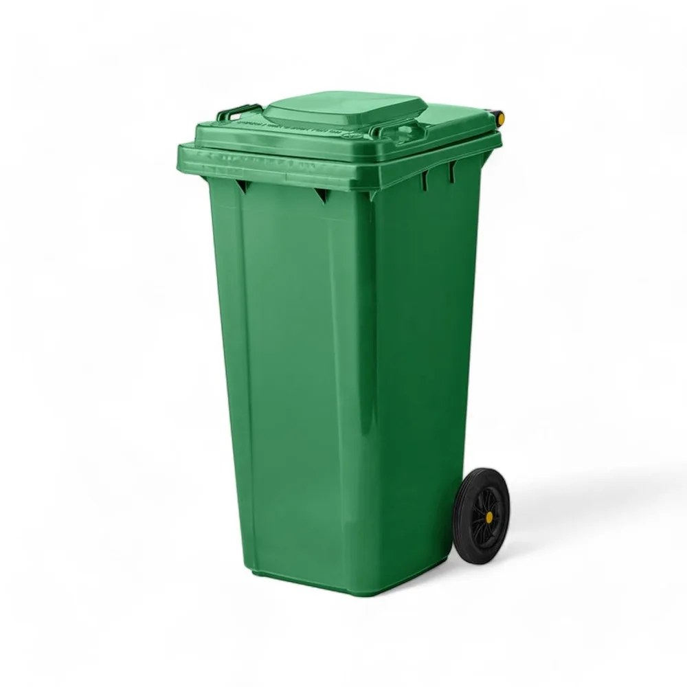 64 Gallon Green Wheeled Rectangular Outdoor Trash Can with Lid - Heavy-Duty, Easy Mobility Garbage Bin for Patio, Garden, and Co
64 Gallon Green Wheeled Rectangular Outdoor Trash Can with Lid - Heavy-Duty, Easy Mobility Garbage Bin for Patio, Garden, and Co