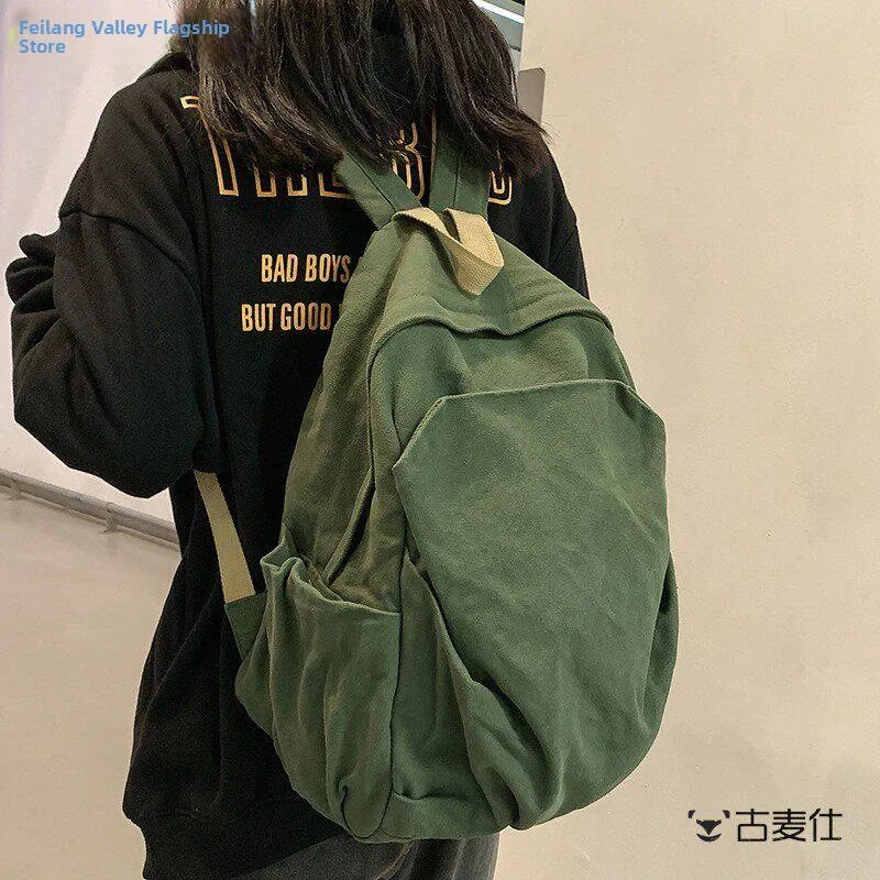 Casual Vintage Canvas Backpack Unisex High School Student Simple Match Bag Zipper Closure Medium Waterproof Campus Scene
Casual Vintage Canvas Backpack Unisex High School Student Simple Match Bag Zipper Closure Medium Waterproof Campus Scene
