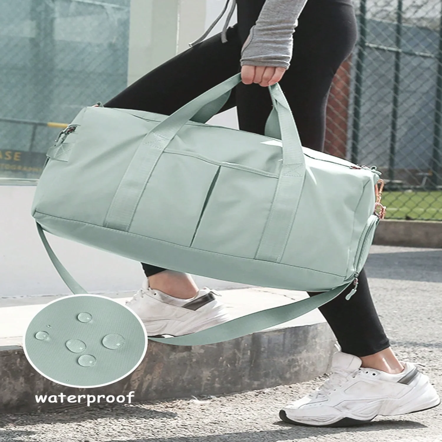 Large Capacity Fitness Bag With Shoe Compartment, Dry & Wet Separation, Waterproof, Suitable For Yoga, Workout, Travel, Casual,
Large Capacity Fitness Bag With Shoe Compartment, Dry & Wet Separation, Waterproof, Suitable For Yoga, Workout, Travel, Casual,
