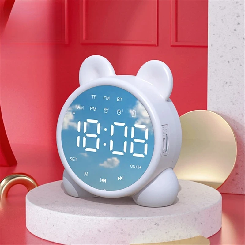 Bluetooth Mirror Table Clock Kids Alarm Clock Cute Cat Digital Alarm Clock For Kids Bedside Children'S Sleep Led
Bluetooth Mirror Table Clock Kids Alarm Clock Cute Cat Digital Alarm Clock For Kids Bedside Children'S Sleep Led