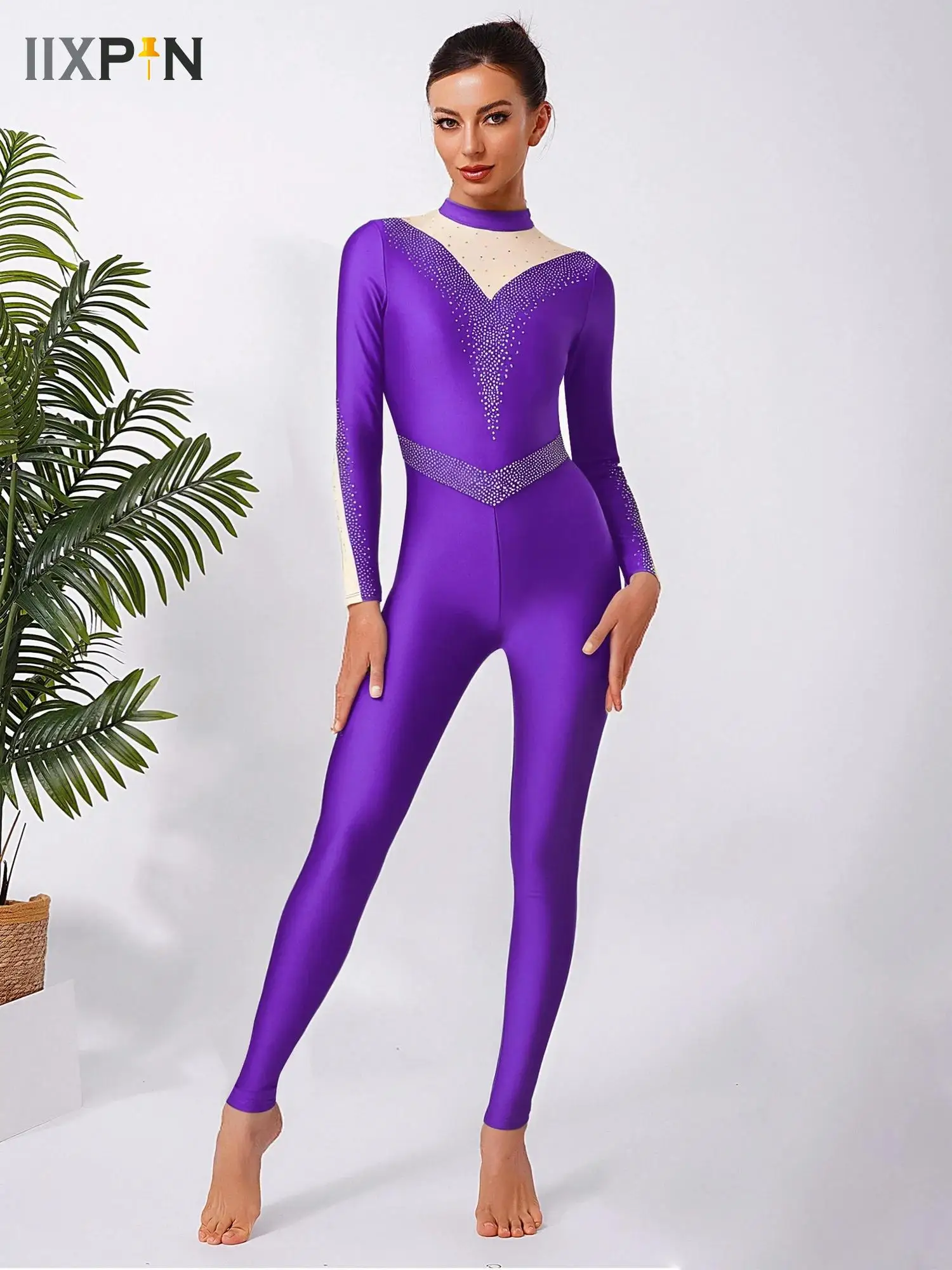 Shiny Rhinestones Unitards Women Adult Ballet Dance Wear Costume Long Sleeve Full Length Bodysuit Gymnastic One Piece Jumpsuit
Shiny Rhinestones Unitards Women Adult Ballet Dance Wear Costume Long Sleeve Full Length Bodysuit Gymnastic One Piece Jumpsuit