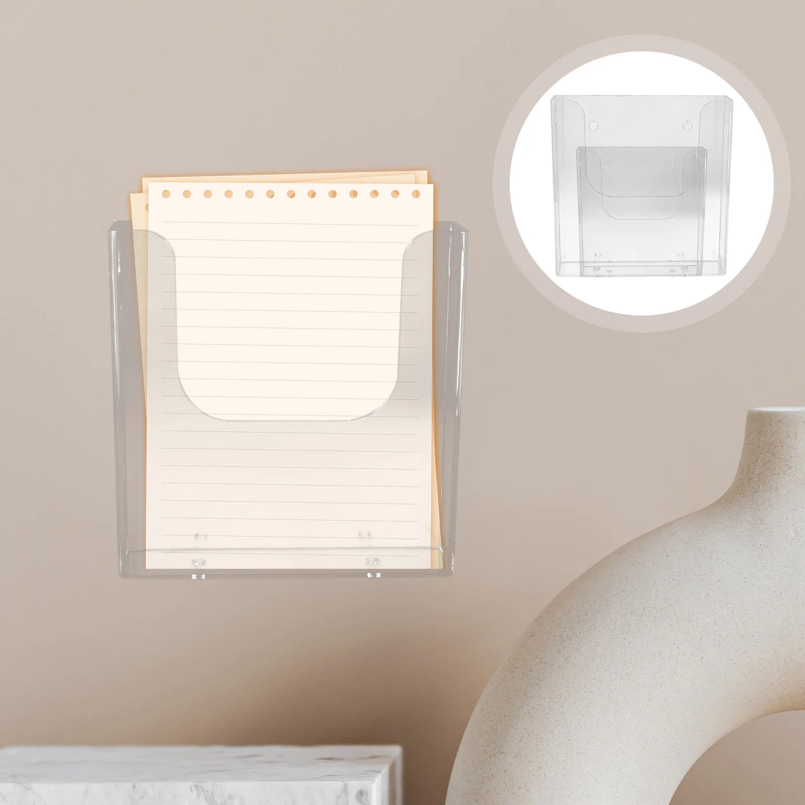 Wall Flyer Holder Clear Magazine Transparent Document Mounted Paper for Desk Display Stand Shelves
Wall Flyer Holder Clear Magazine Transparent Document Mounted Paper for Desk Display Stand Shelves