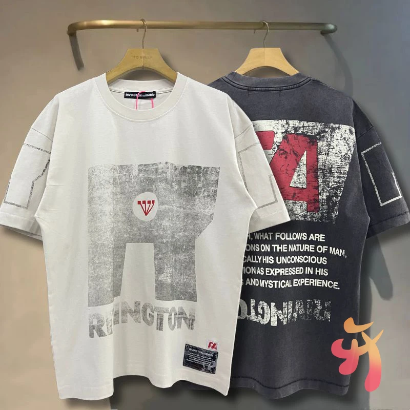 New American Street RRR123 Tshirts Retro Fading Washed Old Cotton Tees Oversized Round Neck Short Sleeve Casual Men Women Tops
New American Street RRR123 Tshirts Retro Fading Washed Old Cotton Tees Oversized Round Neck Short Sleeve Casual Men Women Tops