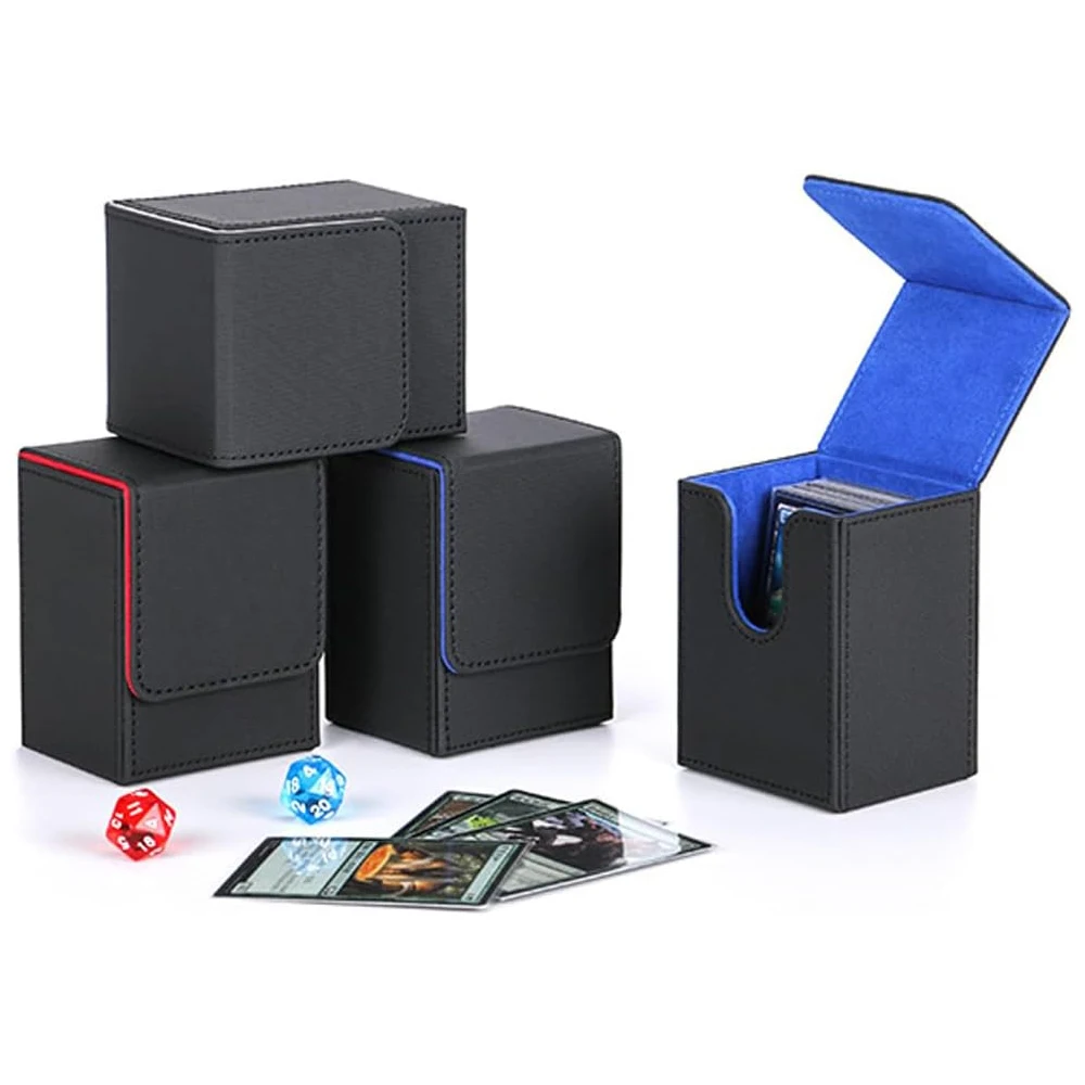 Card Deck Box holds 100+ single Sleeved Cards waterproof PU Leather card box storage can hold 100+double-layer protection cards
Card Deck Box holds 100+ single Sleeved Cards waterproof PU Leather card box storage can hold 100+double-layer protection cards