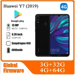 HUAWEI Y7(2019) smrtphone 6.26'' 4000mAh Global ROM Original used phone HUAWEI Y7(2019) smrtphone 6.26'' 4000mAh Global ROM Original used phone