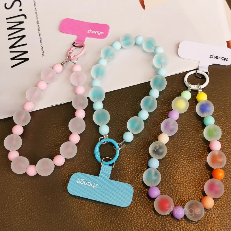 Colorful Frosted Round Bead Mobile Phone Chain, Fashionable and Fresh Women's Wrist Anti Drop Lifting Chain, Versatile
Colorful Frosted Round Bead Mobile Phone Chain, Fashionable and Fresh Women's Wrist Anti Drop Lifting Chain, Versatile
