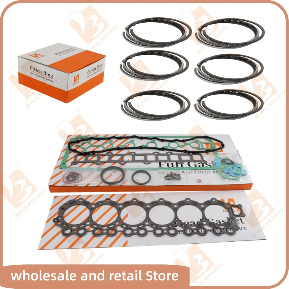 TB42 Full Gasket Kit Set For Nissan Engine 6 Cylinders Piston Ring 96*2+2+4mm Engine Spare Parts Overhaul Rebuild Kit
TB42 Full Gasket Kit Set For Nissan Engine 6 Cylinders Piston Ring 96*2+2+4mm Engine Spare Parts Overhaul Rebuild Kit