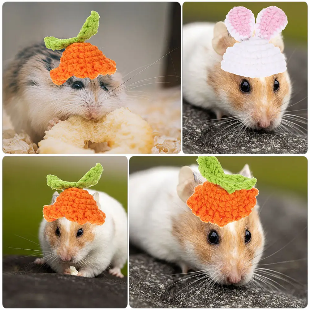 2 шт. вязаных мини-шапок для хомяков, милые легкие многоразовые аксессуары для фотосессий, костюмы для мелких животных
2 шт. вязаных мини-шапок для хомяков, милые легкие многоразовые аксессуары для фотосессий, костюмы для мелких животных