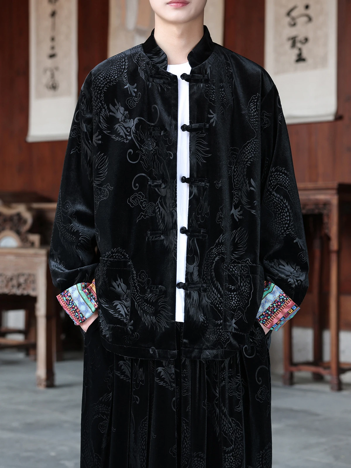Свободный крой Tai Chi Zen Tea Printed Jaet Мужской халат Daoist Верхняя одежда с воротником-стойкой Китайский Sle Полиэфирное волокно Long Sve
Свободный крой Tai Chi Zen Tea Printed Jaet Мужской халат Daoist Верхняя одежда с воротником-стойкой Китайский Sle Полиэфирное волокно Long Sve