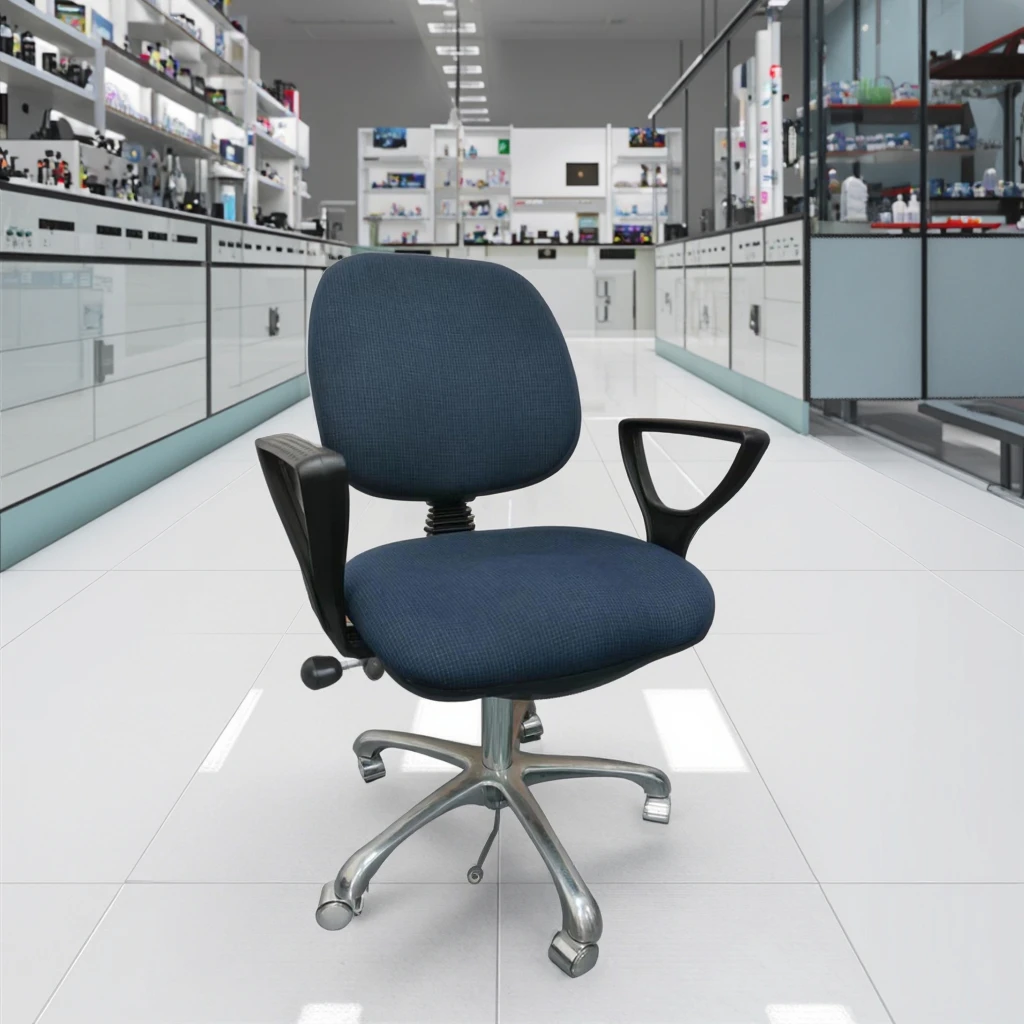 Высококачественное современное серое антистатическое рабочее кресло с регулируемыми подлокотниками и регулировкой высоты для школ, мастерских, лабораторий, складов
Высококачественное современное серое антистатическое рабочее кресло с регулируемыми подлокотниками и регулировкой высоты для школ, мастерских, лабораторий, складов