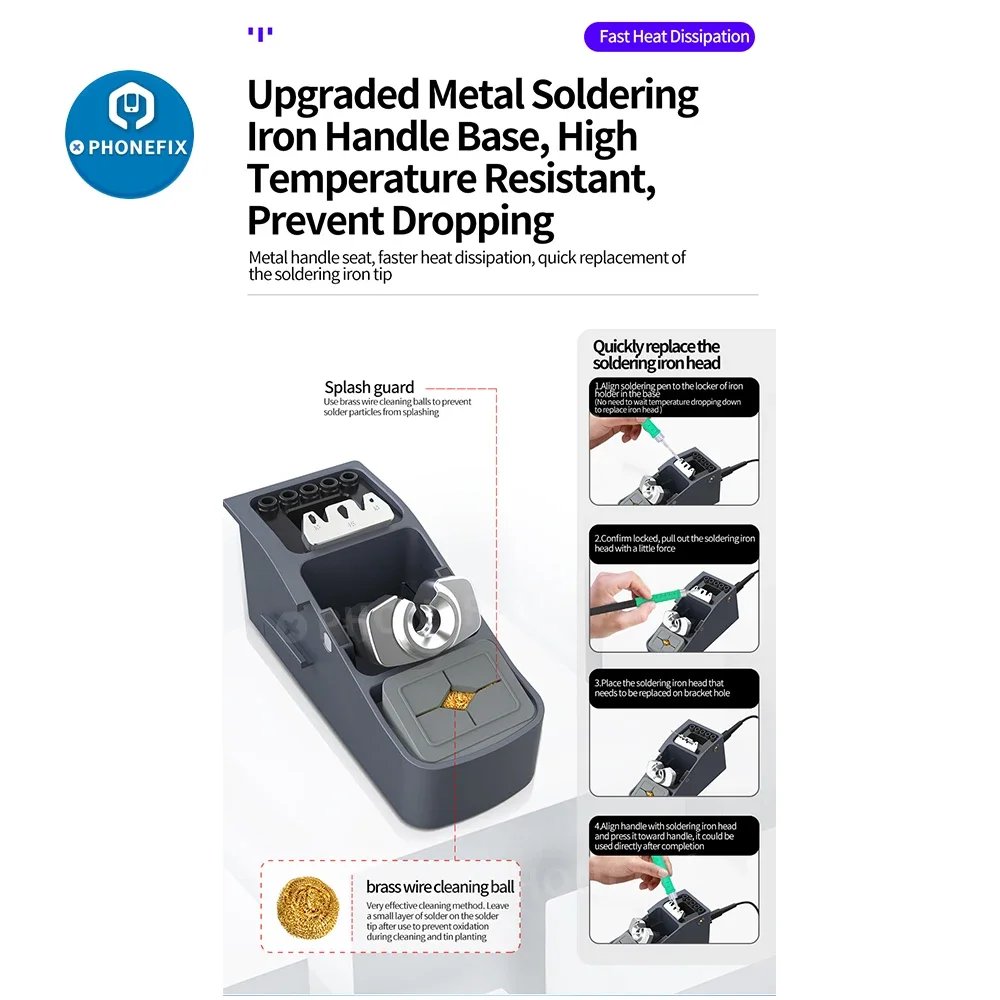 AIXUN Soldering Iron Stand Holder T3A/T3B Welding Station Solder Handle Placement Bracket Seat for Phone PCB BGA Repair Tool
AIXUN Soldering Iron Stand Holder T3A/T3B Welding Station Solder Handle Placement Bracket Seat for Phone PCB BGA Repair Tool