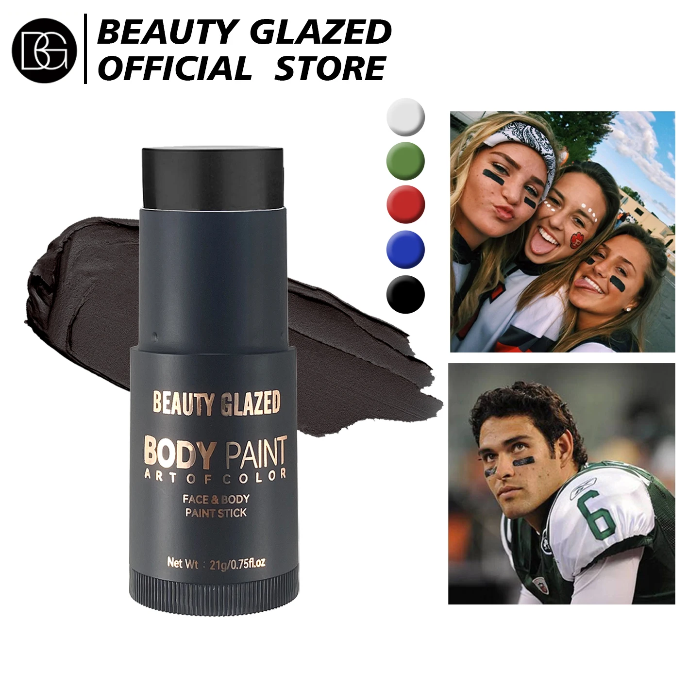BEAUTY GLAZED Face & Body Paint Stick Professional Flash Non toxic Safety Tattoos Halloween,Mardi Gras Makeup
BEAUTY GLAZED Face & Body Paint Stick Professional Flash Non toxic Safety Tattoos Halloween,Mardi Gras Makeup