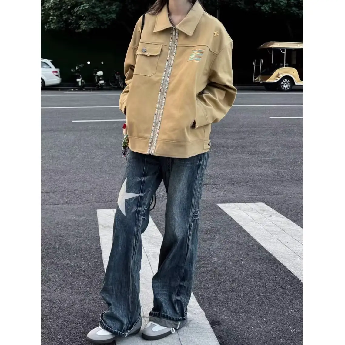 Loose Men's Jaet 2024 Spring Autumn Sli Streetwear Hong Kong Sle High Street Trend Harajuku Korean Version Outerwear
Loose Men's Jaet 2024 Spring Autumn Sli Streetwear Hong Kong Sle High Street Trend Harajuku Korean Version Outerwear