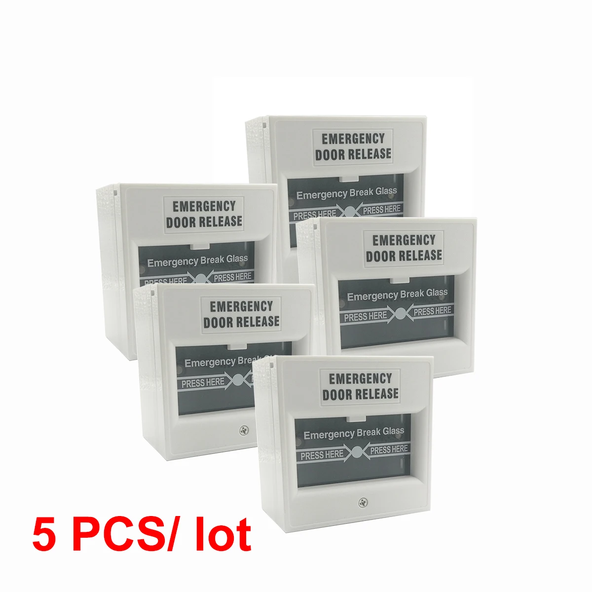 White color Glass Break Alarm Button Fire Alarm Emergency Door Release Switches Exit Release Switch
White color Glass Break Alarm Button Fire Alarm Emergency Door Release Switches Exit Release Switch