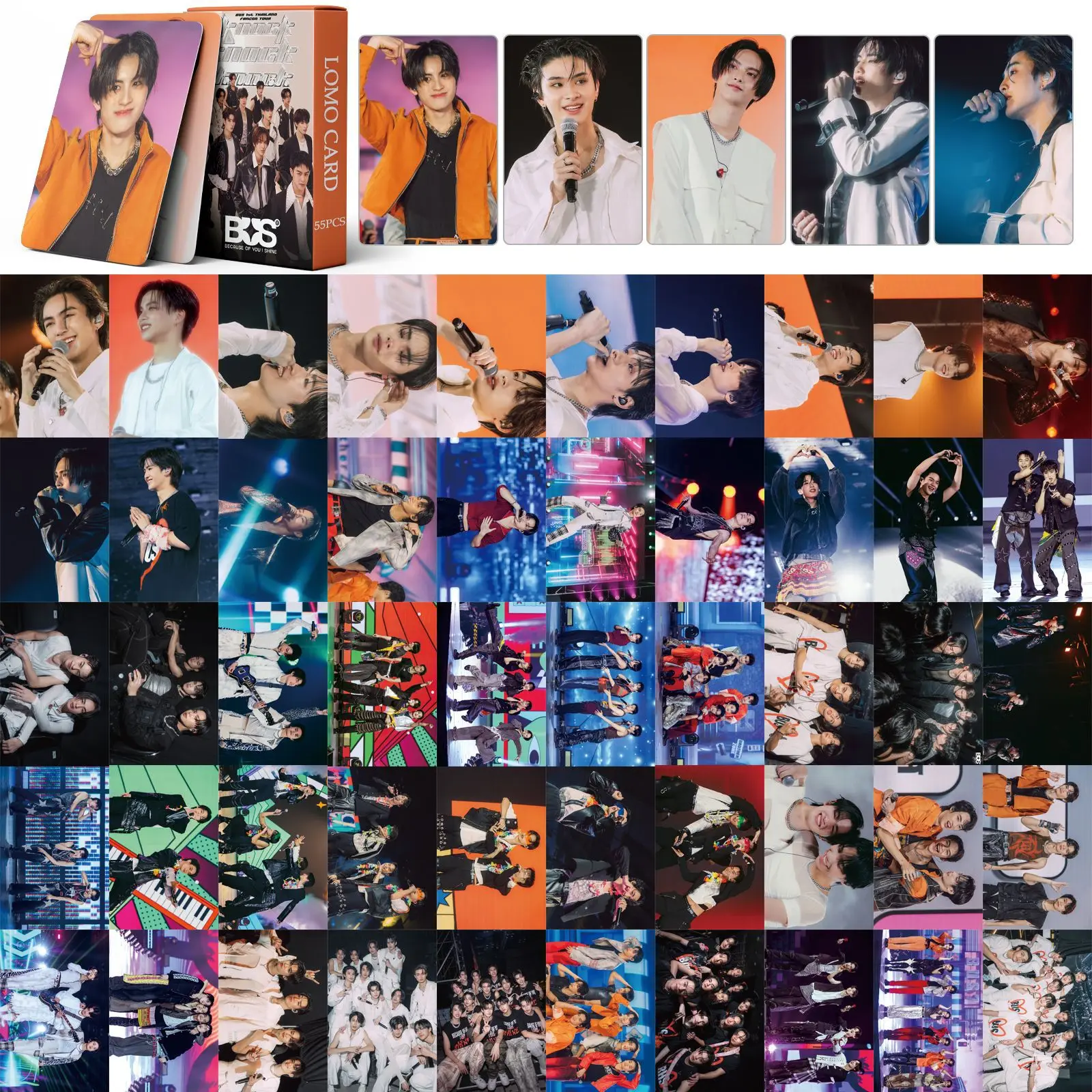55Pcs/Set BUS LOMO Card KNOCK KNOCK Concert Photocard Because Of You I Shine Peemwasu Phutatchai AA Thai Khunpol Fans Collection
55Pcs/Set BUS LOMO Card KNOCK KNOCK Concert Photocard Because Of You I Shine Peemwasu Phutatchai AA Thai Khunpol Fans Collection