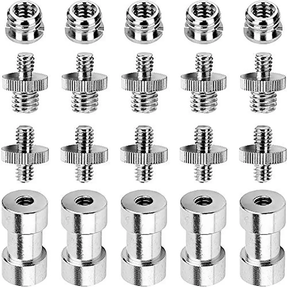 1/4" to 3/8" Camera Screw Nut Set Male To Female 1/4 Inch Mount Screw Kit 3/8 Inch 20-Thread Screw Convert Adapter Camera Tripod
1/4" to 3/8" Camera Screw Nut Set Male To Female 1/4 Inch Mount Screw Kit 3/8 Inch 20-Thread Screw Convert Adapter Camera Tripod